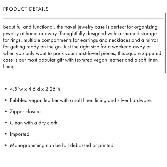 🚨MAKE AN OFFER🚨 Mark and Graham AMC Monogrammed Small Travel Jewelry Case - Picture 4 of 13